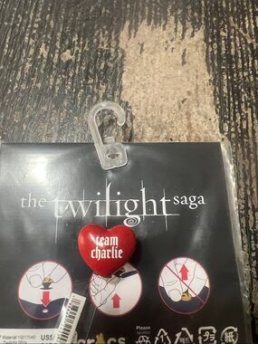 Twilight ,  Crocs ,  ‘Team Charlie' Red Heart Jibbitz - Official Merchandise